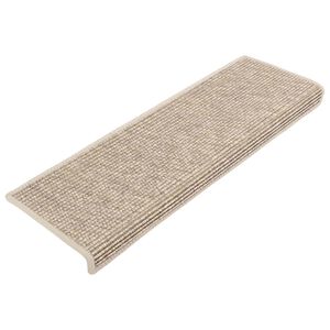 vidaXL Prostirke za stepenice 15 kom 65x21x4 cm svijetlo bež pravokutni rub