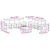 vidaXL Set vanjskih sofa s jastukom 9 pcs Prirodna i svijetlo siva