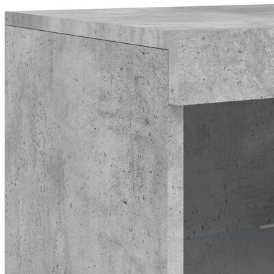 vidaXL Komoda s LED svjetlima siva boja betona 41x37x100 cm