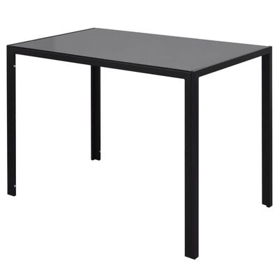 vidaXL 7-dijelni blagovaonski set sa stolom crno-bijeli