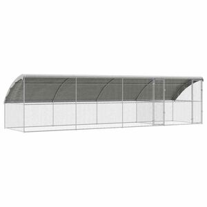 vidaXL Kavez za koko&scaron;i s 2 vrata 4 kom. Srebrna 800x200x200cm