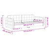 vidaXL Dnevni ležaj bez madracem tamnosivi 90x190 cm bar&scaron;unasti