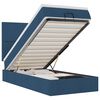 vidaXL Otomanski krevet s madracem i LED plavi 90x200 cm tkanine