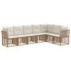 vidaXL Set vanjskih sofa Prirodna Poliester