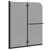vidaXL Ograda za tu&scaron; Crna 120 x 140 cm ESG staklo i aluminij