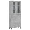 vidaXL Visoka komoda siva betona 69,5x34x180 cm od konstruiranog drva