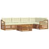 vidaXL Set vanjskih sofa s jastukom 6 pcs Prirodna i krem