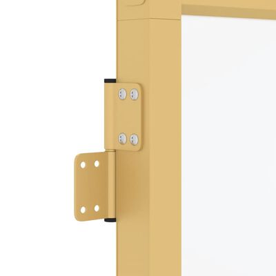 vidaXL Sobna vrata tanka zlatna 93x201,5 cm kaljeno staklo i aluminij