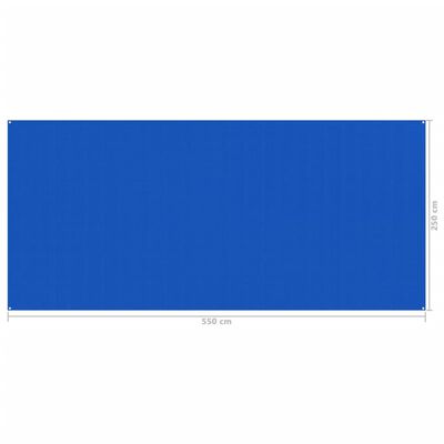 vidaXL Tepih za šator 250 x 550 cm plavi