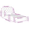vidaXL Okvir kreveta bez madraca svjetlosivi 90x200 cm bar&scaron;unasti