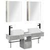 vidaXL Set ormarića za kupaonicu 5 pcs Betonska siva 53 x 15,5 x 70 cm