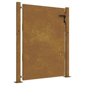 vidaXL Vrtna vrata 100x125 cm Corten čelik