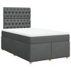 vidaXL Krevet box spring s madracem tamnosivi 120 x 190 cm tkanina
