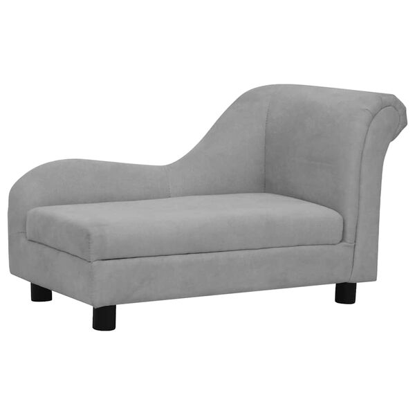 vidaXL Sofa za pse s jastukom siva 83 x 44 x 44 cm pli&scaron;ana