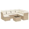 vidaXL 8-dijelni set vrtnih sofa od poliratana s jastucima bež