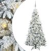 vidaXL Umjetno božićno drvce s nogom s stalakom Bijelo 210 cm PE i PVC