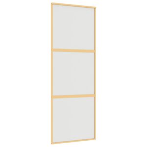 vidaXL Klizna vrata zlatna 76x205 cm matirano staklo ESG i aluminij