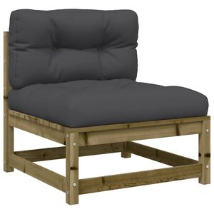 vidaXL Vrtna sofa s jastucima od impregnirane borovine