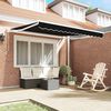 vidaXL Skrovita tenda Crna 350 x 250 cm Poliester i aluminij