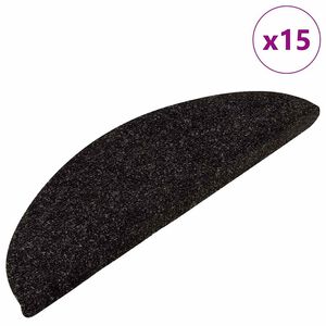 vidaXL Samoljepljivi otirači za stepenice 15 kom 56x17x3 cm antracit