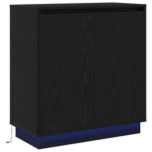 vidaXL Sideboard Crni hrast 71 x 34.5 x 75 cm Konstruirano drvo