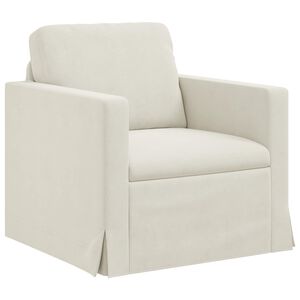 vidaXL Sofa Krema 78 x 78 x 80 cm Bar&scaron;un