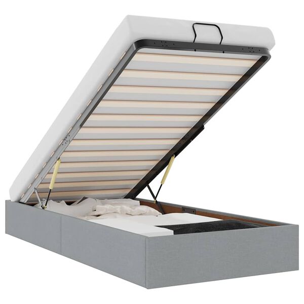 vidaXL Okvir za krevet bez madraca svjetlosivi 80x200 cm od tkanine