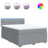 vidaXL Krevet box spring s madracem svjetlosiva 160x200 cm tkanina
