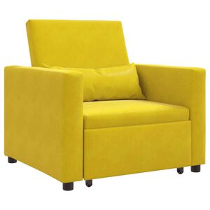 vidaXL Sofa na razvlačenje Singl Žuta Bar&scaron;un