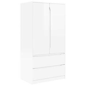 vidaXL Ormarić s ladicama Visoki Sjaj Bijeli 79,5 x 49 x 156 cm