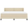 vidaXL Boxspring krevet s madracem Krema 180 x 200 cm tkanina