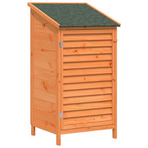 vidaXL Vrtna &Scaron;upa s krovom Smeđa 59 x 56 x 113,5 cm Čvrsto drvo jele