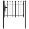 vidaXL Ogradna vrata BOXTEL 103 x 124,5 cm Čelik s prahom premazan