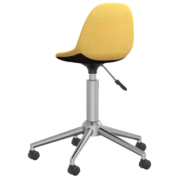 vidaXL Okretne blagovaonske stolice 4 kom žute od tkanine