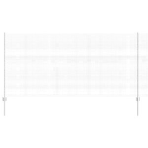 vidaXL Ograda s postovima Srebrna