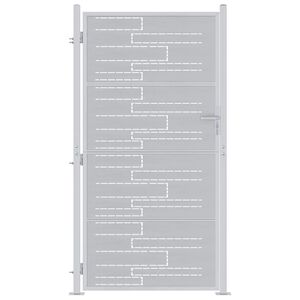vidaXL Vrtna vrata 85 x 196 cm Nehrđajući čelik Može se zaključati