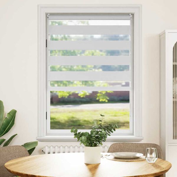 vidaXL Rolo roleta sa zebrastim linijama 100 x 175 cm Bijela