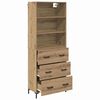 vidaXL Highboard Umjetnički hrast 69,5 x 34 x 180 cm Konstruirano drvo