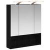 vidaXL Kupaonski ormar s ogledalom Crni hrast 60 x 14.5 x 70 cm