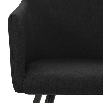 vidaXL Blagovaonske stolice od tkanine 4 kom crne