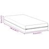 vidaXL Madrac Bijelo 70 x 140 cm Pocket opruga