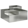 vidaXL Vrtna saksija Srebrno 80 x 80 x 48 cm Pocinčani čelik