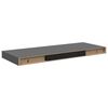 vidaXL Plutajuća zidna polica visoki sjaj siva 60 x 23,5 x 3,8 cm MDF