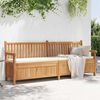 vidaXL klupa s pohranom Smeđa 228 x 60 x 90 cm Čvrsto teak drvo
