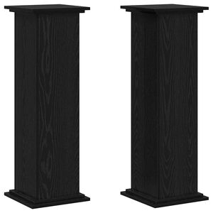 vidaXL Stalak za biljke Crni hrast 33 x 33 x 100 cm Konstruirano drvo