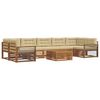 vidaXL Set vanjskih sofa s jastukom 8 pcs Prirodna i bež