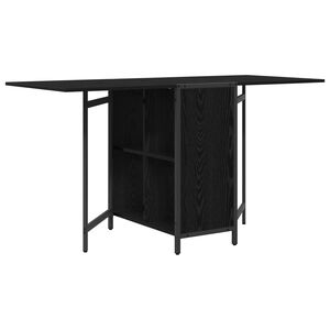 vidaXL Blagovaonski stol 144 x 60 x 75 cm Konstruirano drvo Crni hrast