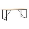 vidaXL Blagovaonski stol O-oblika 200x100x75 cm od borovine i čelik