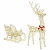 vidaXL Reindeer vuče saonice Topla bijela 70 x 26 x 129 cm PET