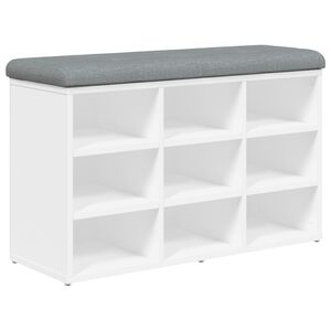 vidaXL Klupa za cipele bijela 82x32x50 cm inženjerski drvo